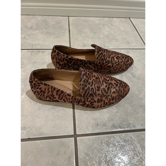 Alex Marie Barton Gold Metallic Leopard Print Slip On Loafers Size 8.5M - Picture 2 of 7
